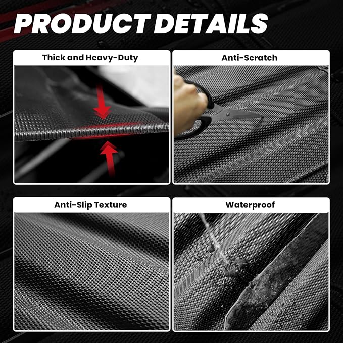 LASFIT 5.5ft Bed Mat for Ford F-150 2015-2023| F150 Lightning 2022 2023 67.1" Trcuk Bed Box Liner TPE All Weather Protector Durable & Easy Clean-Not Fit for Drop in Bedlienr