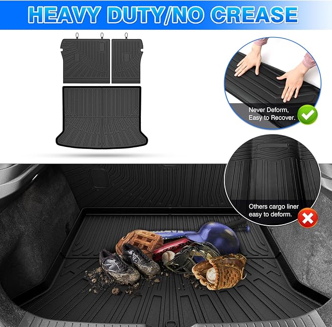 CX-30 Cargo mat - Trunk Mat for Mazda CX-30 2020-2026, All Weather Trunk Mat & Backrest Mat for CX-30 Accessories, Heavy Duty Rubber Mats, Car Accessories