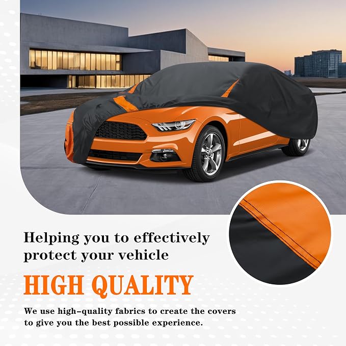 in Full Exterior Waterproof Car Cover, Waterproof,UV Resistant, Dustproof, and Snowproof Fit Coupe Audi R8,Chevrolet Corvette,911,240SX,Toyota Celica,Supra,Mitsubishi Eclipse.Size Chart C3