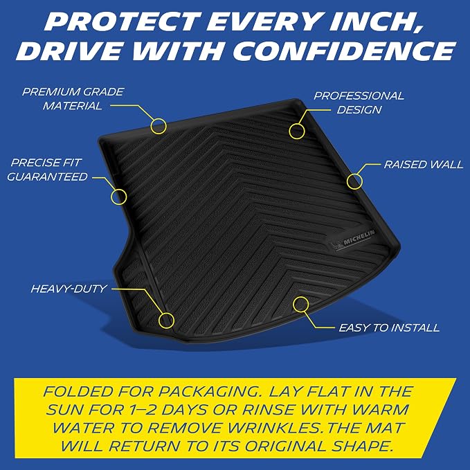Michelin Vehicle Mats for 2024-2026 Chevy Equinox EV | Not Fit Gas, All-Weather TPE Custom Fit Liner, Premier