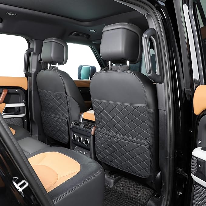 TAIKOO Seat Back Protector,Shields Seat Backs From Kicks and Adds Storage | kick mats back seat protector easy to install and clean, well-crafted, sturdy, durable and stylish.2 Pack