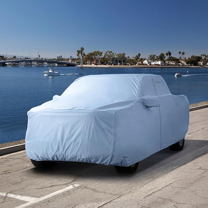 iCarCover 30-Layer Premium Truck Car Cover Waterproof All Weather | Rain Snow UV Sun Protection Full Car Covers | Ram 2500 3500, Silverado 2500HD 3500HD, Sierra 2500 3500, Size T75 (See Size Chart)