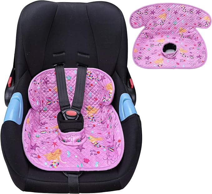 Waterproof Car Seat Potty Training Protector (Purple Mermaid) | Piddle Pad Car Seat Liner, Travel-Friendly Baby Toddler Carseat Cover for Spills, Nappy Leaks, Accidents