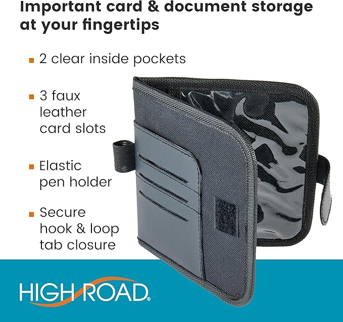 High Road Car Visor Organizer and Registration and Insurance Card Holder with Clear Document Pockets and 3 Card Holders - Vehicle Document Holder for Cars, Trucks and SUVs - 12 pack