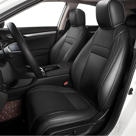 AOMSAZTO Seat Covers for Honda Civic Hatchback 2022-2024 Full Set Black | Custom Fit Sport LX & Hatchback Hybrid Sport Seat Covers, Water Resistant Faux Leather, Pet friendly, Anti-scratch