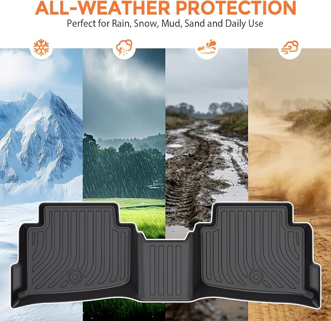 Floor Mats for Kia Seltos 2021-2025 | Heavy Duty TPE All Weather Protection, Waterproof Non-Slip Black for S | LX丨EX丨SX丨X-Line (Two-Row Floor Mats & Cargo Liner)