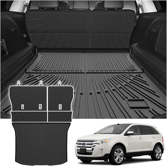 Cargo Liner for Ford Edge 2007-2014/Lincoln MKX 2007-2015, All Weather Cargo Mats for Edge Accessories, Heavy Duty TPE Trunk Mat, Car Accessories