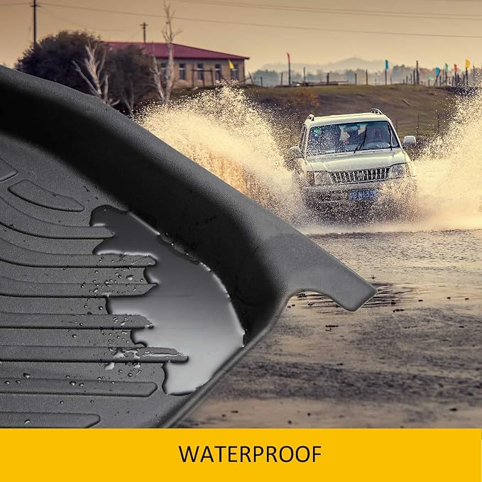 Floor Mats Custom for Ford Explorer 2015-2019 All Weather Protection TPE Waterproof Non-Slip Durable Floor Liners Fits Front& 2nd&3rd Row Full Set Black Accessories