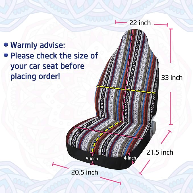 uxcell Universal Baja Seat Cover Durable Saddle Bucket Seat Cover for Car SUV White