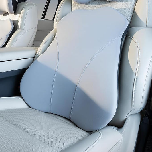 BABUR Lumbar Support Pillow for Car, Back Cushion Support for Driving Seat | Ergonomic 100% Memory Foam, Back Pain Relief, Comfort Lower Back Support for Office Chairs, Car Seat, Wheelchair