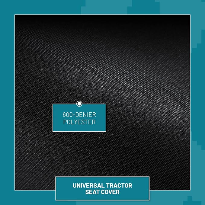 TOWN & COUNTRY COVERS | Universal Tractor Seat Cover, Plant Hire Seat Cover, Standard & Large Size, Heavy Duty, Fast & Easy To Fit, Waterproof, Armrest & Headrest Slots (Black, Standard)
