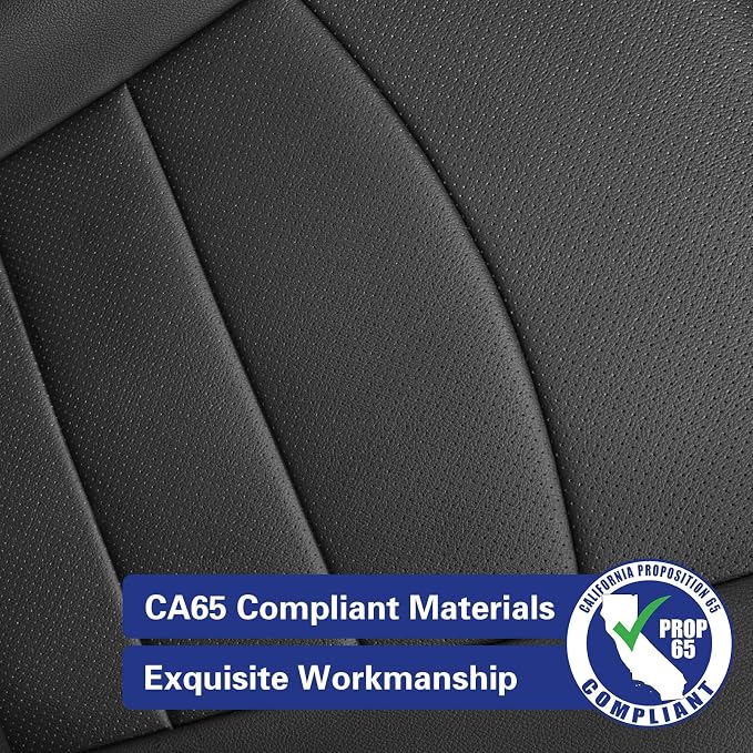 EKR Car Seat Covers Custom Fit for Toyota 4Runner(5 Seats) Full Set | for Toyota 4 Runner 2025-2026 Seat Covers for SUV,Full Wrap,Airbag Compatible,Waterproof Pet-resistant,Faux Leather(Black)