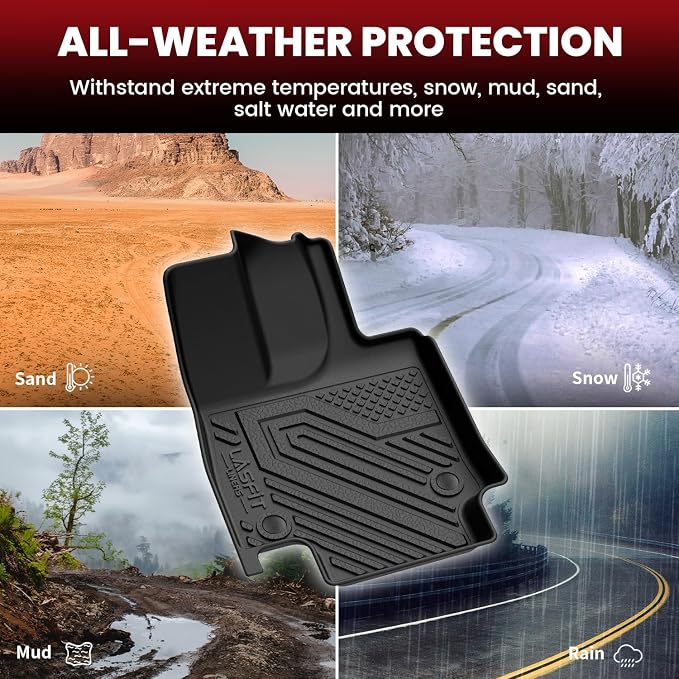 LASFIT Floor Mats&Cargo Mat&Backrest Mats for 2026-2022 Lexus NX 350/ NX250/ NX (Not Fit for NX350h/ NX450h+), Custom Fit All Weather TPE Floor Liners Full Set, Refined Interior Protection, Black
