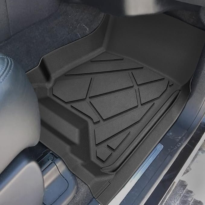KARPAL Floor Mats for 2014-2019 Chevy Silverado/GMC Sierra 1500(19 LD Only), 2015-2019 Silverado/Sierra 2500/3500 Double Cab, All-Weather TPE Custom Fit Floor Liners Car Accessories