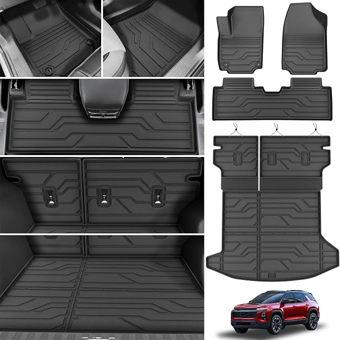 KARPAL Floor Mats for 2025 2026 2027 Chevy Equinox (Only Gas) & GMC Terrain, All-Weather TPE Custom Fit Floor Liners Chevrolet Car Accessories