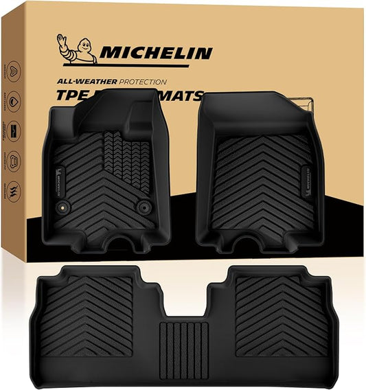 Michelin Floor Mats, All-Weather TPE Custom Fit Liner for 2024-2026 Chevy Equinox EV, Premier, Not Fit Gasoline