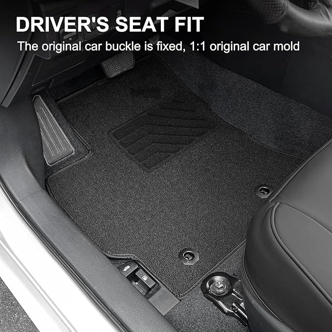 Carpet Floor Mats Fit for Chevy Equinox/GMC Terrain 2018-2024 (Not for EV) | All Weather 1st & 2nd Row Custom Fit Anti-Slip Floor Liners - 3pcs
