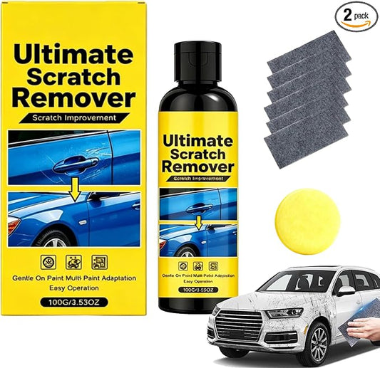 Car Scratch Remover, 2026 Upgrade Car Polishing Wax Scratchs Remover Cars Paint Scratchs Repair Kit, Scratch Remover for Vehicles with Wipe and Sponge Deep Scratches (1 Set)