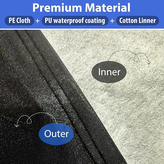 Half Car Cover Top, Hail Protector Car Cover with Cotton Liner, Sunroof & Windshield Cover for Ice and Snow, All Weather Vehicle Body Cover for Sun, Rain, Dust, Fit SUV M