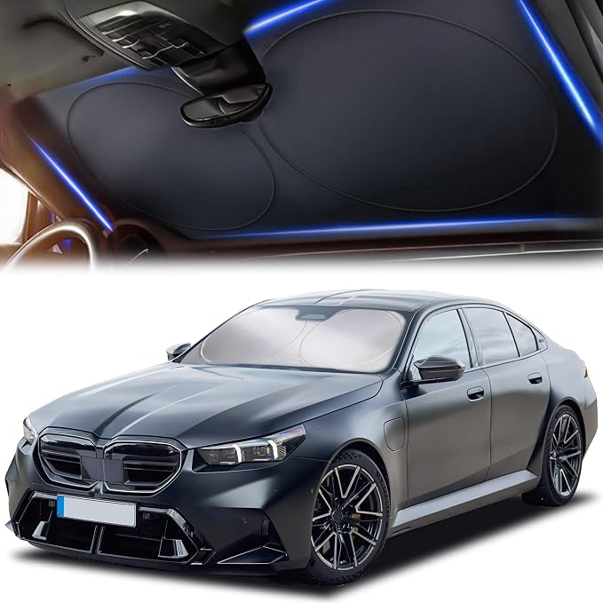 Autovir Car Windshield Sun Shade, 280T Reflective Front Visor Sun Blocker