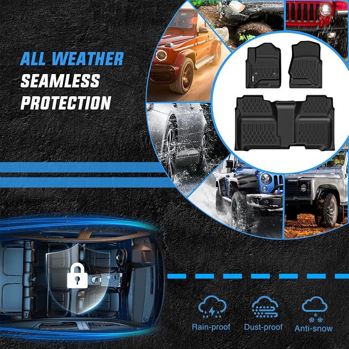 Nilight Floor Mats for Chevy Silverado GMC Sierra 1500 Crew Cab 2014-2018, Chevrolet Silverado Sierra 2500HD 3500HD 2015 2016 2017 2018 2019 All Weather Custom Fit Heavy Duty Floor Liners