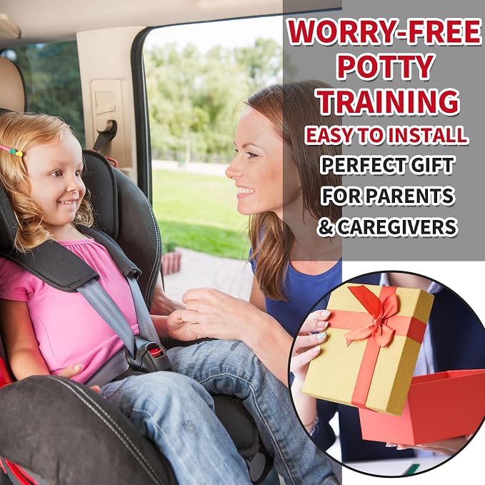 HunnmingRe 2 Pack Black Car Seat Protector for Potty Training Waterproof Piddle Pad Cover from Spillages Nappy Leaks Toilet Training Anti Slip Backing Strollers Carseat Liner for Toddlers Babies
