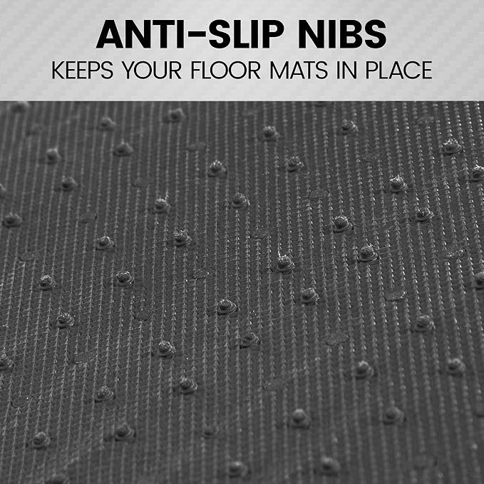 BDK Carpet Floor Mats for Cars, Two-Tone Carpet Car Mat with Faux Leather Accents, Automotive Floor Mat Sets with Built-in Heel Pad, Stylish Interior Car Accessories Purple