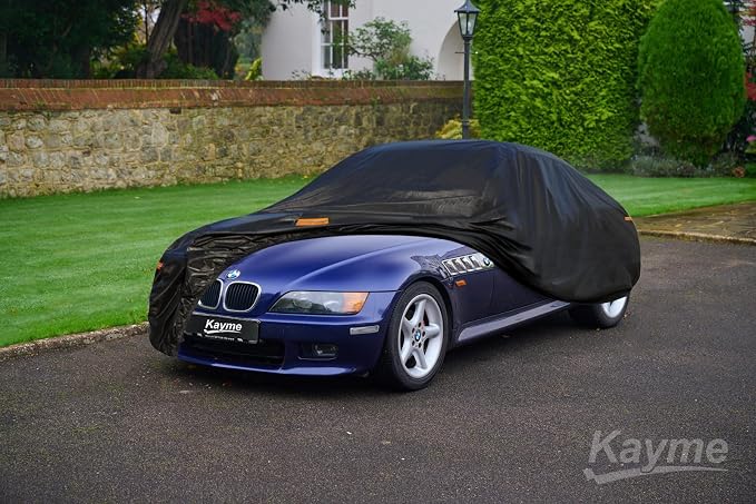 Kayme 7 Layers Car Cover Custom Fit for BMW Z3 (1997-2003) Waterproof All Weather for Automobiles, Outdoor Full Cover Rain Sun UV Protection.