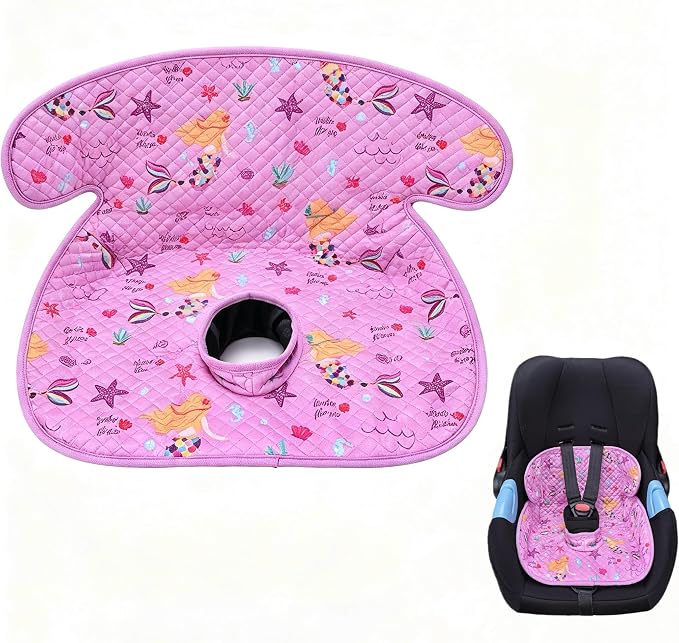Waterproof Car Seat Potty Training Protector (Purple Mermaid) | Piddle Pad Car Seat Liner, Travel-Friendly Baby Toddler Carseat Cover for Spills, Nappy Leaks, Accidents