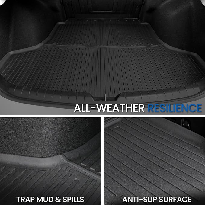 Floor Mats Set for 2021-2026 Kia K5 FWD & 2020-2026 Hyundai Sonata Gas FWD, All Weather TPE Floor Liners Trunk Mat Cargo Liner Accessories for K5 FWD- GT Line/GT/LXS/LX/EX