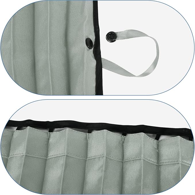 ZATOOTO Magnetic Side Window Covers for Privacy Baby Sun Shade, 2 Pack Grey | Beige Pleated Shades, 100% UV Protection, 2 Packs Shade for Family Travel, Baby, Pet, Magnetic Quick Installation