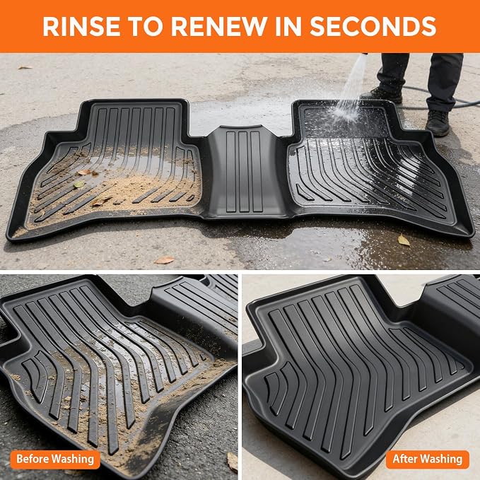 Floor Mats for Chevrolet Chevy Trailblazer AWD 2021-2026 | (Only Fit for Cargo in Upper Deck Position, Not for FWD), Heavy Duty TPE Waterproof Non-Slip (Floor Mats & Cargo Liner)