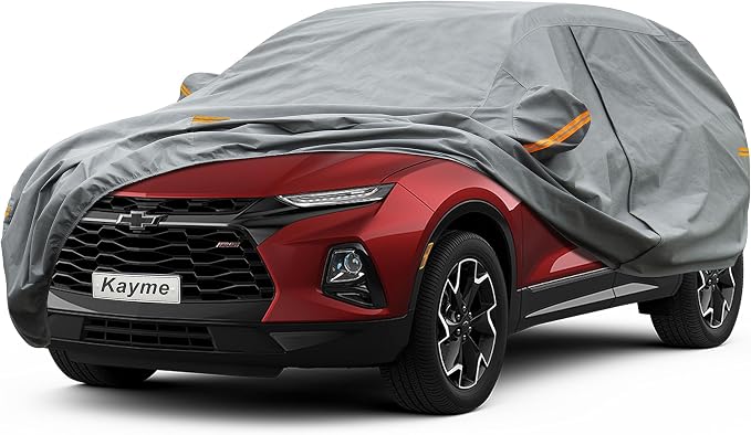 Kayme Heavy Duty SUV Car Cover Custom Fit Chevrolet Blazer (1994-2005) Waterproof All Weather for Automobiles, Full Exterior Covers Sun Rain UV Protection.（Deliver About 3-10 Days）