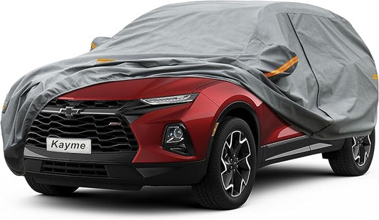 Kayme Heavy Duty SUV Car Cover Custom Fit Chevrolet Blazer (1994-2005) Waterproof All Weather for Automobiles, Full Exterior Covers Sun Rain UV Protection.（Deliver About 3-10 Days）
