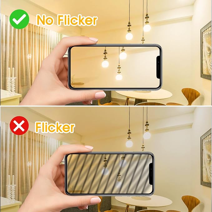 G25 LED Vanity Globe Light Bulb, 60W Equivalent Incandescent Bulbs for Vanity Bathroom Mirror Light Bulb, 3000K Soft White E26 Base Makeup Mirror Lights, Not-Dimmable Christmas Decor Lighting, 4 Pack