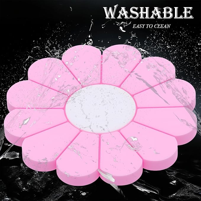 2-Pack Car Cup Holder Coaster Inserts, Daisy Shape, 2.75 Inch Non-Slip Silicone Cup Holder Insert, Universal Non-Slip Cup Holders, Car Accessories Interior for Women and Man (Pink)