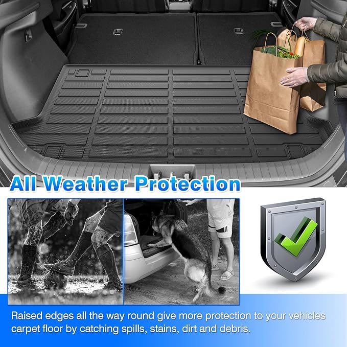 Cartist Floor Mats and Cargo Liner Fit for Hyundai Kona 2018-2023/Kona N 2022-2023 (No Electric Models) All Weather Floor Mat Kona Accessories Heavy Duty Carpet Protection