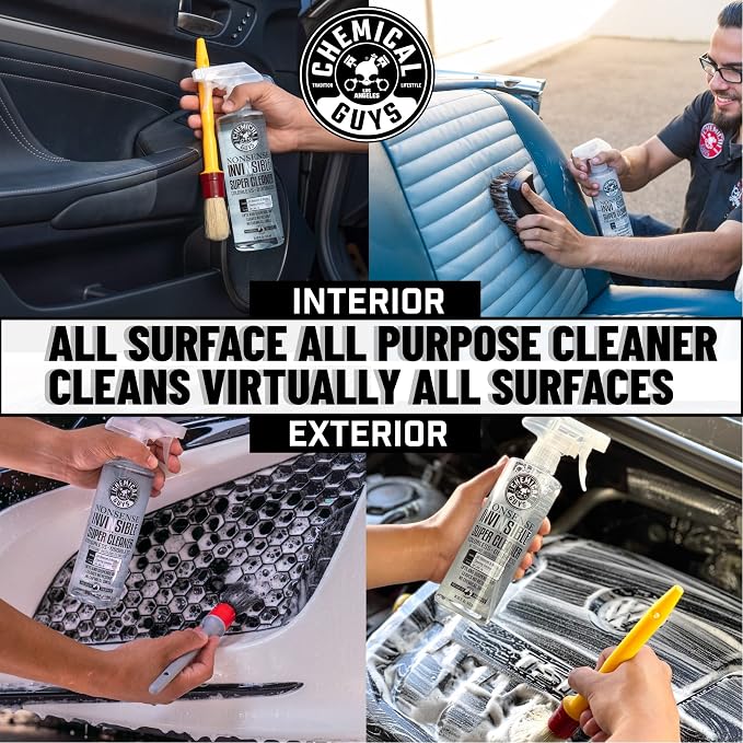 Chemical Guys Nonsense Colorless & Odorless All Surface Cleaner - Interior Cleaner, Safe for Vinyl, Rubber, Plastic, Carpet, and Upholstery, pH Balanced, Residue-Free, Unscented, 16 Fl Oz, Pack of 2 | Colorless, odorless, residue-free cleaner lifts dir...