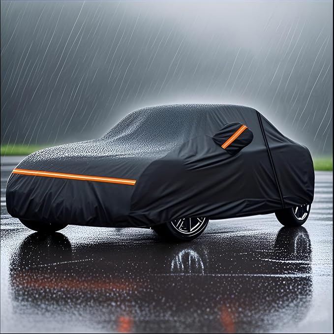 Amooca Heavy-Duty Car Covers Custom Fit for Mazda MX-5 Miata (1989-2024) Waterproof Sun-Proof All Weather for Automobiles Snow Cover 420D with Door Zipper Cotton Lining