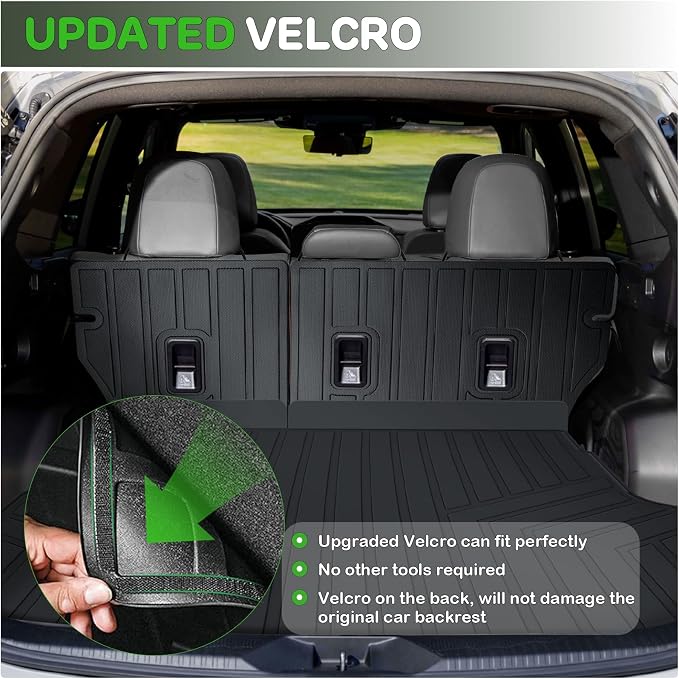 Floor Mats for 2026 2025 Subaru Forester Hybrid Upgrade Trunk Mat with Backrest Mat All Weather TPE Floor Liners Fit for 2026 Forester Anti-Slip Full Set Car Accessories (Not for Fuel)