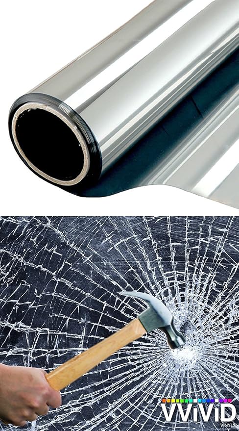 VViViD Clear Protective 4mil Vinyl Window Glass Wrap Shatterproof Security Film Roll (30 Inch x 60 Inch)
