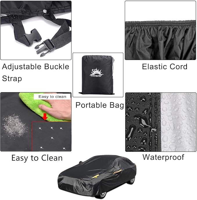 UV Protection Car Cover Windproof Dustproof Scratch Resistant Outdoor Universal Full Car Covers for Sedan M