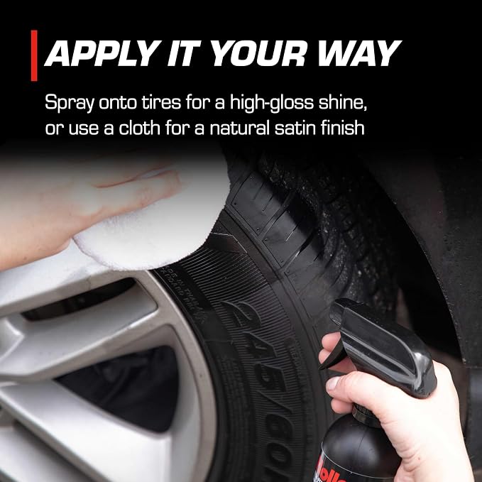 Holley Tire Shine - Tire Shine & Exterior Dressing - High-Performance Car Care, Spray On for Shine that Protects - Fast Drying Formula for Tires, Trim, and Undercarriage - 16 oz.
