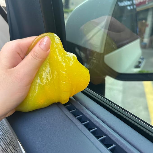 2-Pack Car Cleaning Gels Car Interior Cleaner Putty Slime Auto Detailing Tools Universal Dust Removal Cleaning Kit for Car Accessories Vents 3C Office Scented Yellow