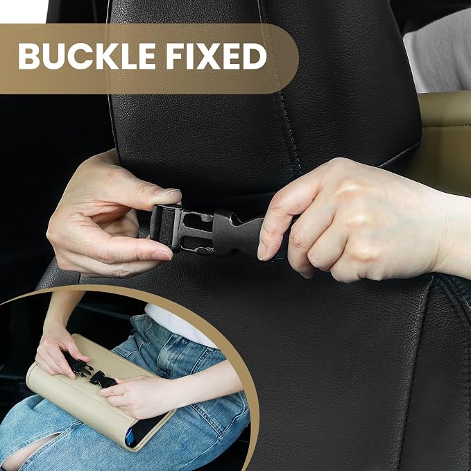 Car Tissue Holder, WHHMK Tissue Box Cover Keep Car Tidy,PU Leather Backseat Napkin Rectangle Organizer,Extra Large Tissue Box Storage in Auto Fits for 100-150 Regular Size Tissues,Black(2Packs)