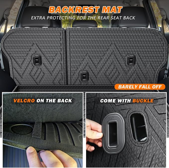 KUST Floor Mats Trunk Mat Set for Kia Sportage 2023-2025 (Not for Hybrid/EV), All Weather Cargo Mat Back Seat Protector for Sportage Accessories, TPE Rubber Raised Edge