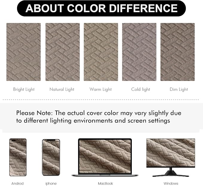 Genina Waterproof Seat Covers for Dining Room Chairs Covers Dining Chair seat Covers Kitchen Chair Covers slipcovers (Taupe, 6 Pcs)