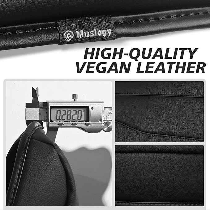 Muslogy Center Console Armrest Cover Fit for Chevy Silverado GMC Sierra 2019-2026, GMC Yukon & Chevy Tahoe & Suburban 2021-2026 Accessories, Armrest Pad Console Lid Cushion Vegan Leather Regular Thick