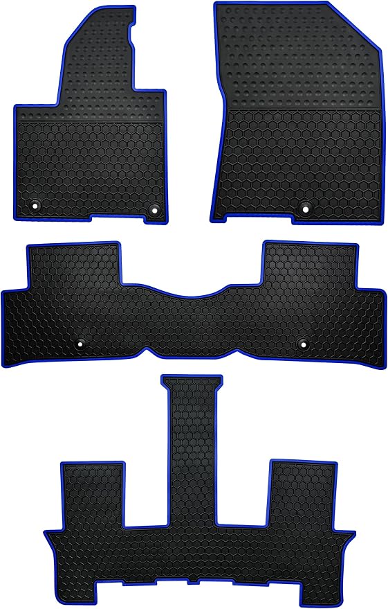Car Floor Mats Custom Fit for Kia Sorento (Non Hybrid) 6/7 Seats 2021 2022 2023 2024 2025 2026 All Weather Odorless Floor Liners 3 Rows Mat Car Floor Liner-Black