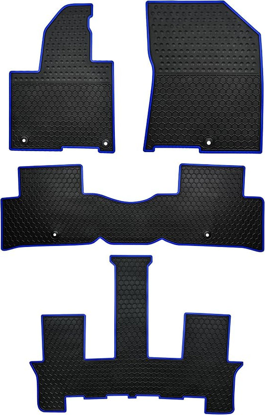 Car Floor Mats Custom Fit for Kia Sorento (Non Hybrid) 6/7 Seats 2021 2022 2023 2024 2025 2026 All Weather Odorless Floor Liners 3 Rows Mat Car Floor Liner-Black